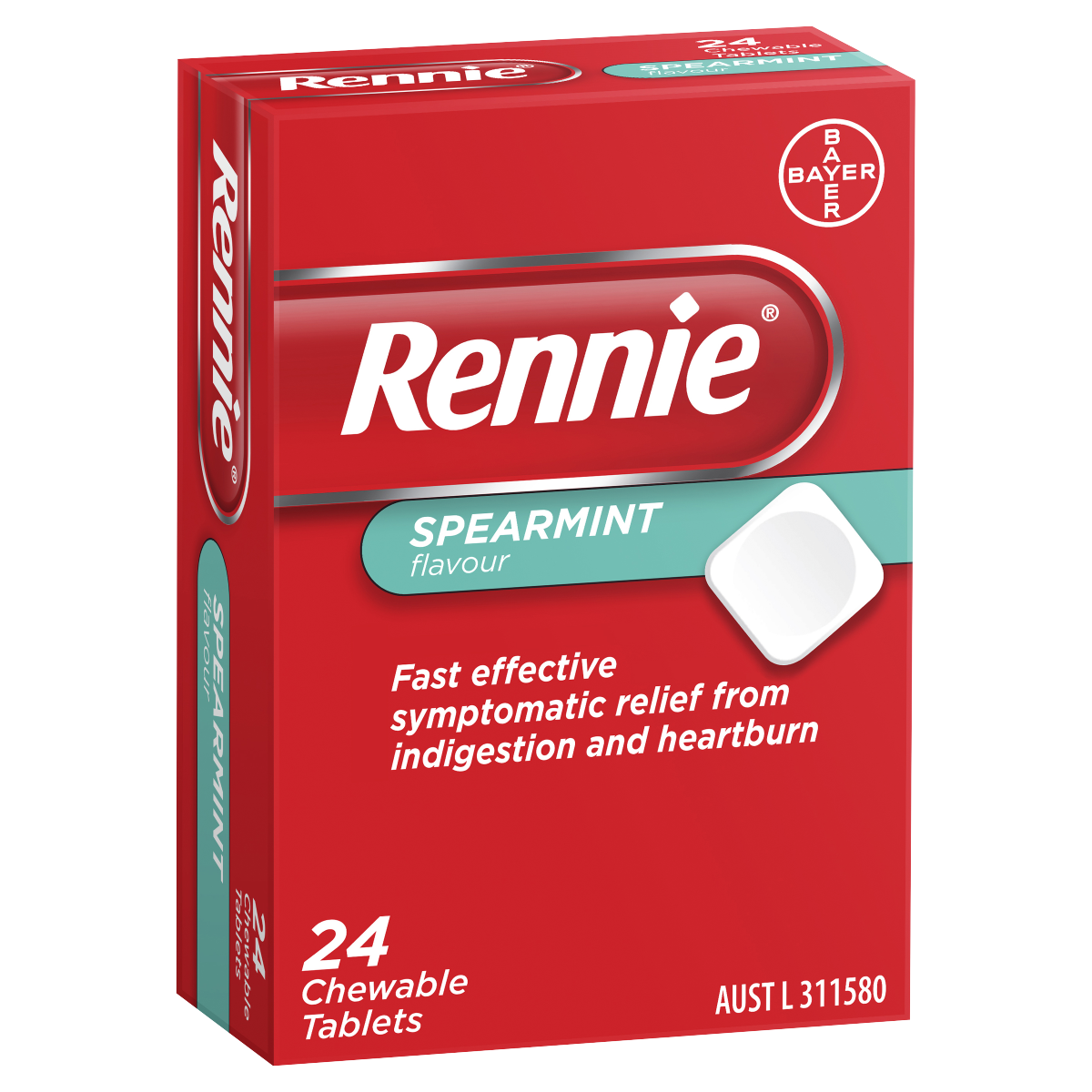 Rennie Spearmint Heartburn & Indigestion Tablets Rennie